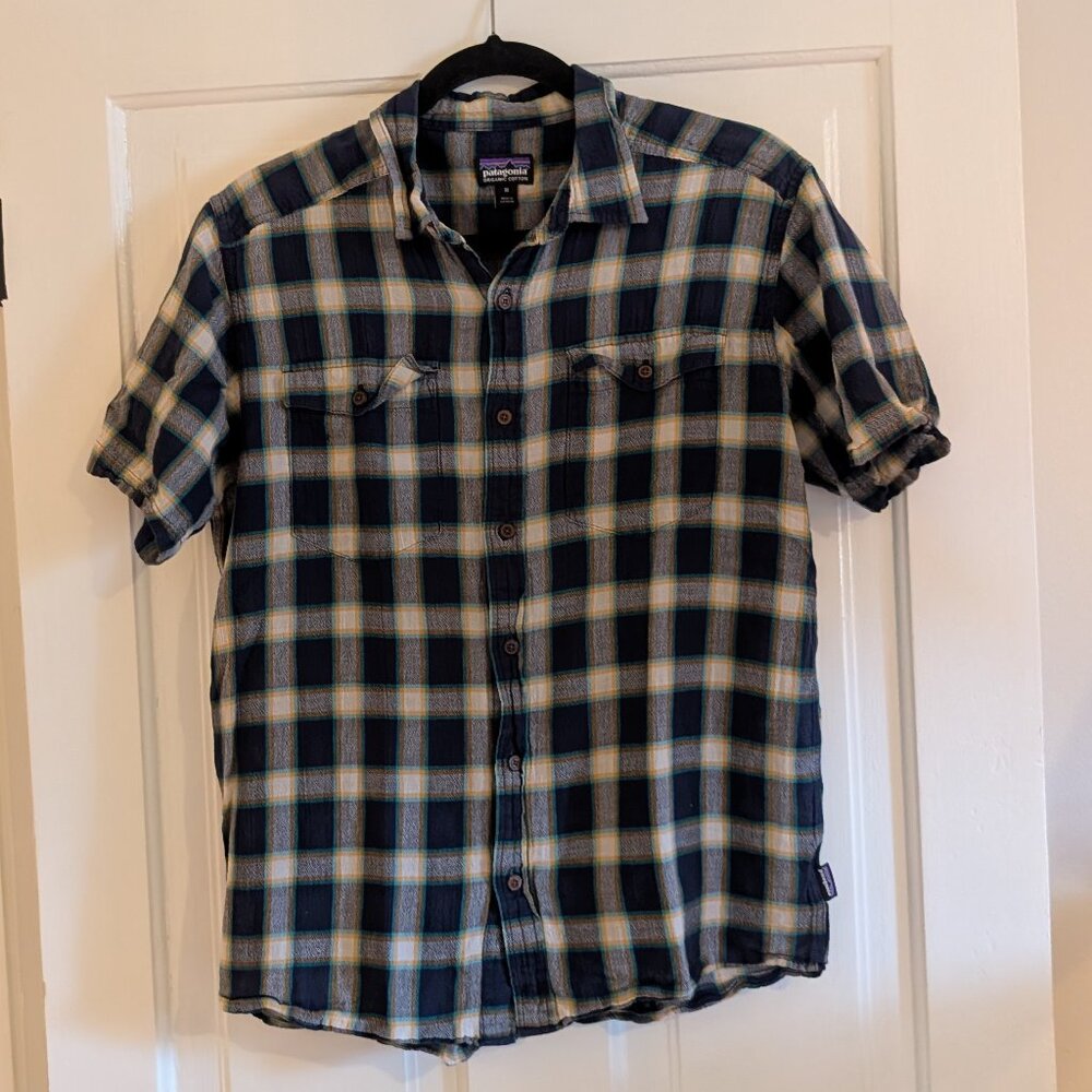 Patagonia Steersman Organic Cotton Light-weight Button Down Size Medium
